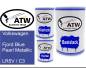 Preview: Volkswagen, Fjord Blue Pearl Metallic, LR5V / C3: 500ml Lackdose + 500ml Klarlack + 250ml Härter - Set, von ATW Autoteile West.